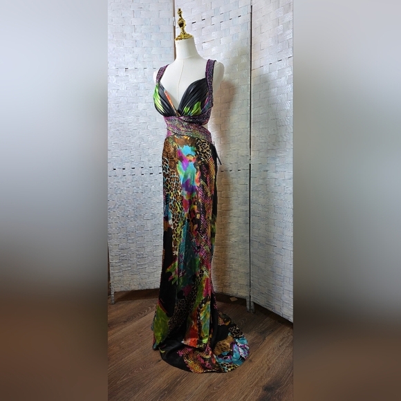 Niki Lavis Dresses & Skirts - 90's NIKI LAVIS Multi-Color Gown